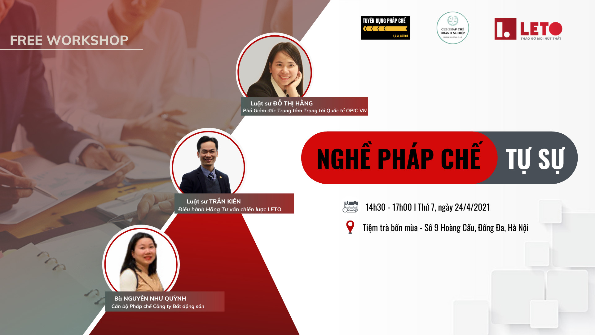 WORKSHOP: NGHỀ PHÁP CHẾ - TỰ SỰ