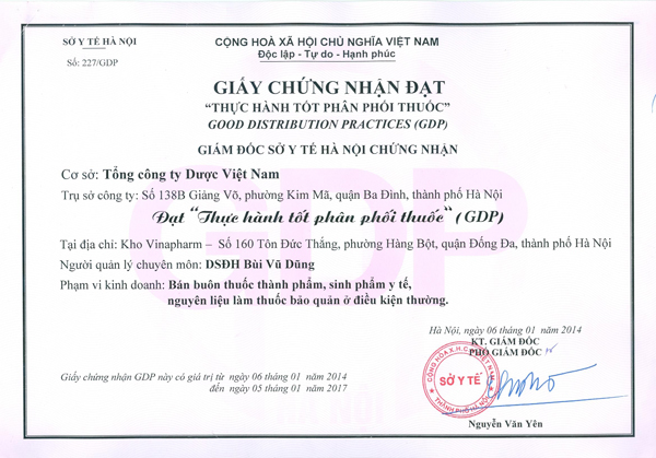 Giấy phép kinh doanh thuốc