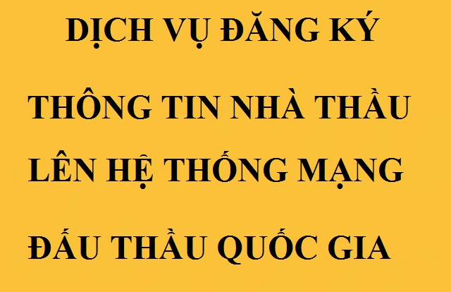 Đăng ký thông tin nhà thầu