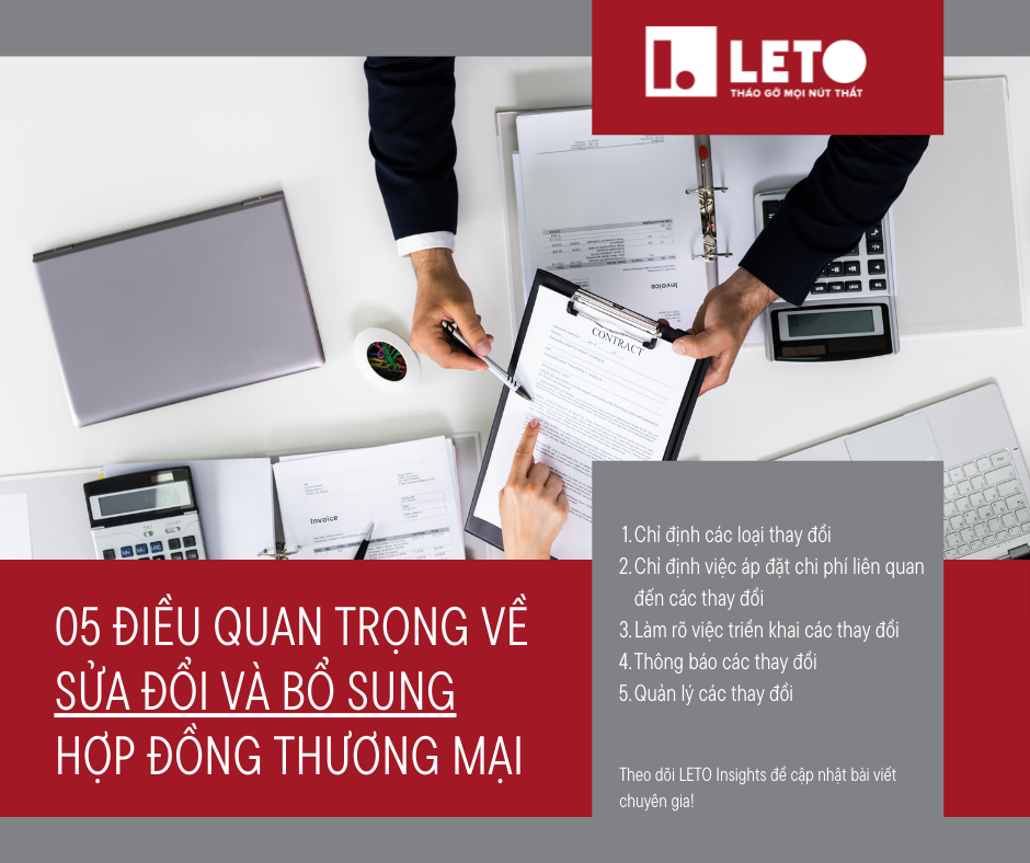 05 điều quan trọng về Sửa đổi và Bổ sung hợp đồng thương mại