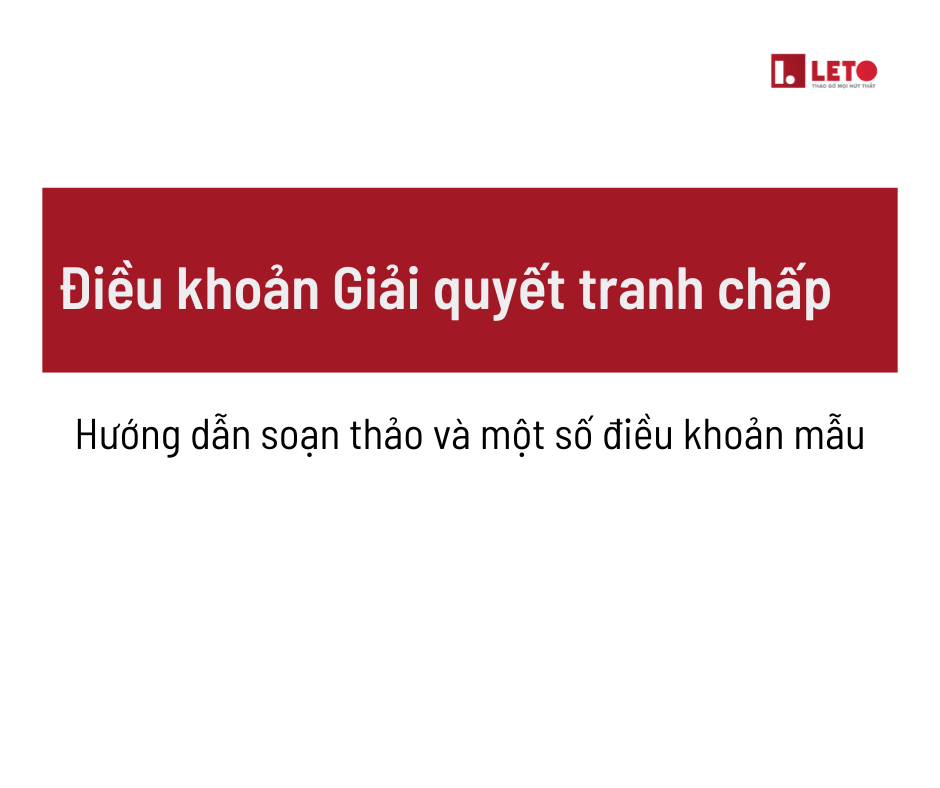 Điều khoản giải quyết tranh chấp 