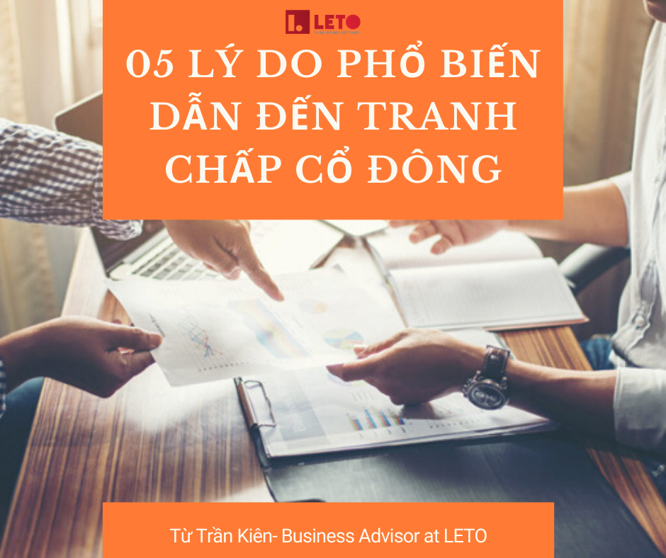 05 lý do phổ biến nhất gây tranh chấp cổ đông