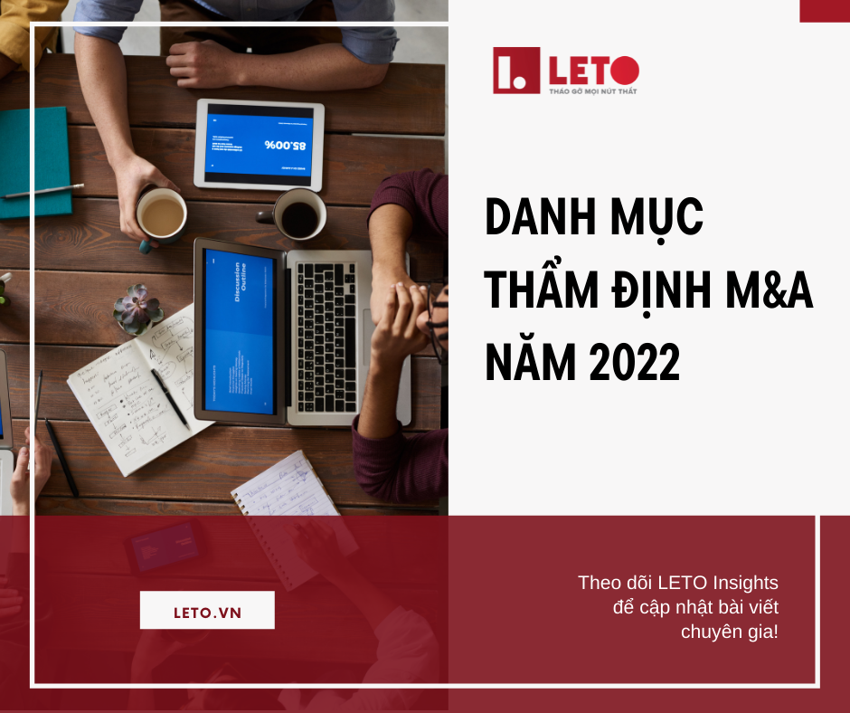 Danh mục thẩm định M&A cho năm 2022