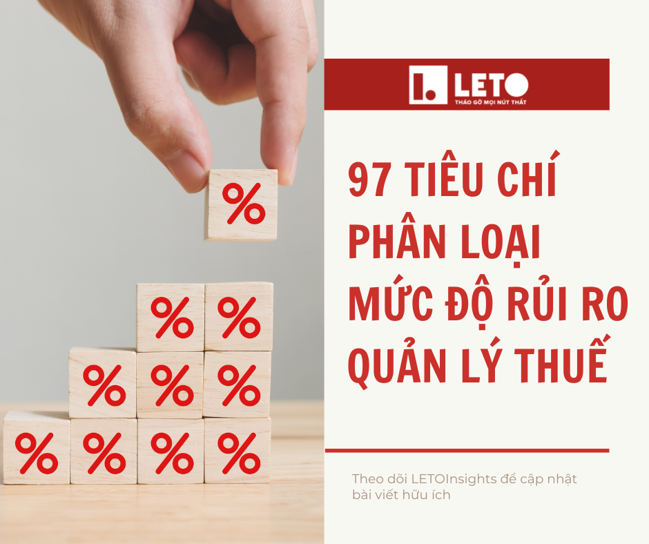 Tiêu chí phân loại mức độ rủi ro về thuế