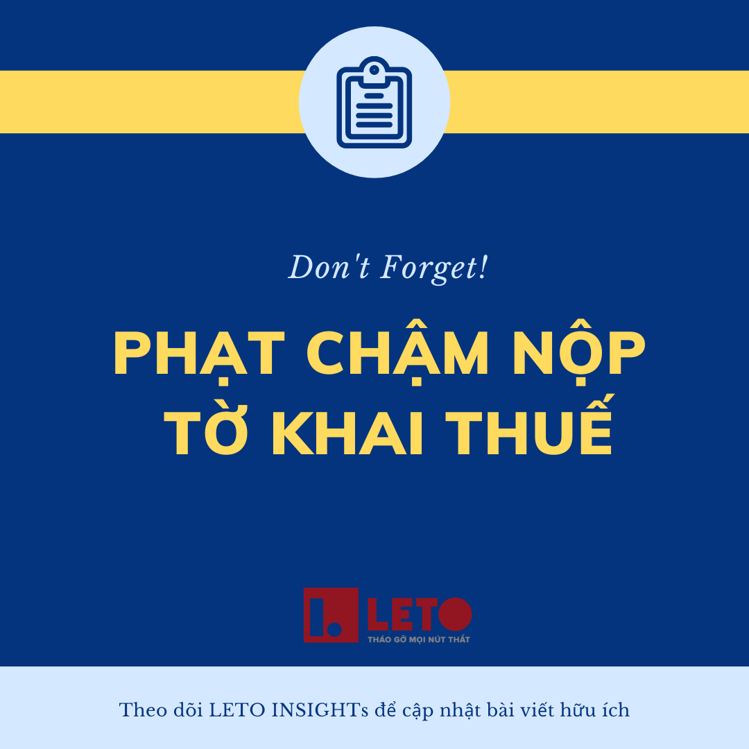 MỨC PHẠT CHẬM NỘP TỜ KHAI THUẾ MỚI NHẤT