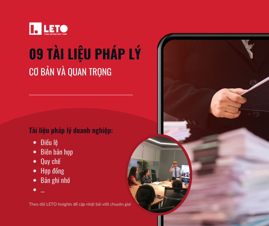 09 tài liệu pháp lý cơ bản và quan trọng doanh nghiệp